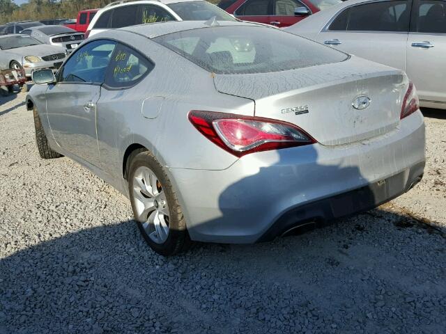 KMHHT6KD7DU095454 - 2013 HYUNDAI GENESIS CO SILVER photo 3