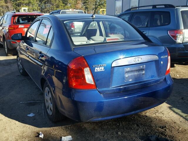 KMHCN46C76U012232 - 2006 HYUNDAI ACCENT GLS BLUE photo 3