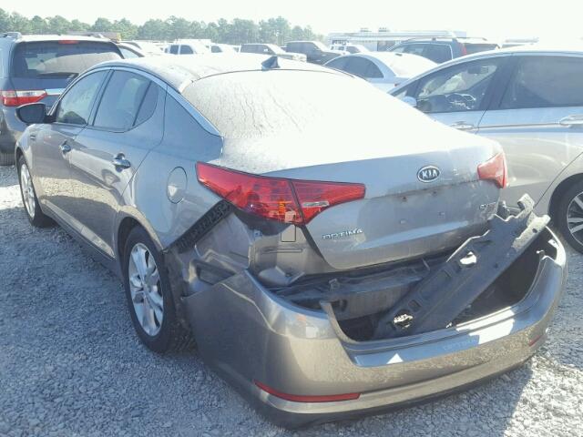 5XXGN4A75CG013879 - 2012 KIA OPTIMA EX GRAY photo 3