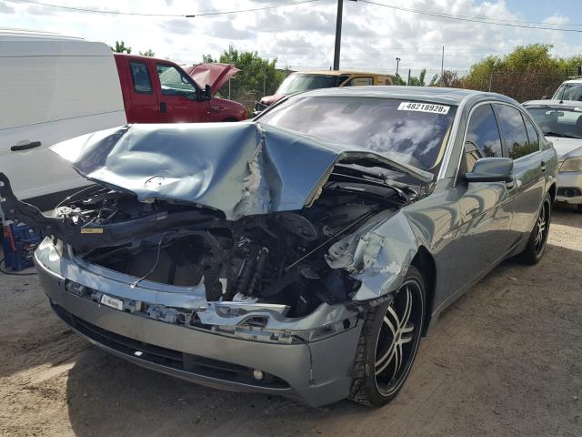 WBAGN63575DS57504 - 2005 BMW 745 LI TEAL photo 2