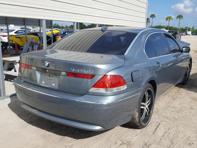 WBAGN63575DS57504 - 2005 BMW 745 LI TEAL photo 4