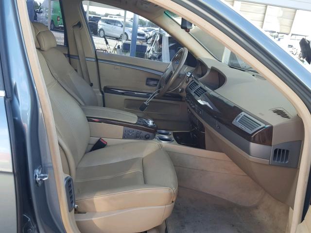 WBAGN63575DS57504 - 2005 BMW 745 LI TEAL photo 5