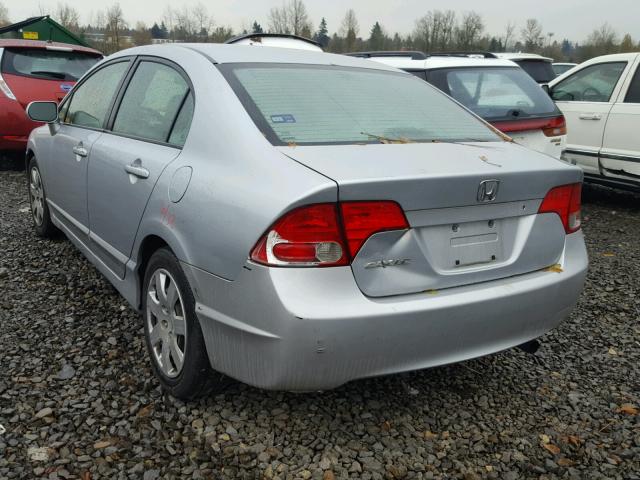 2HGFA16588H335967 - 2008 HONDA CIVIC LX SILVER photo 3