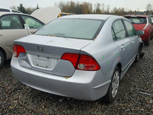 2HGFA16588H335967 - 2008 HONDA CIVIC LX SILVER photo 4