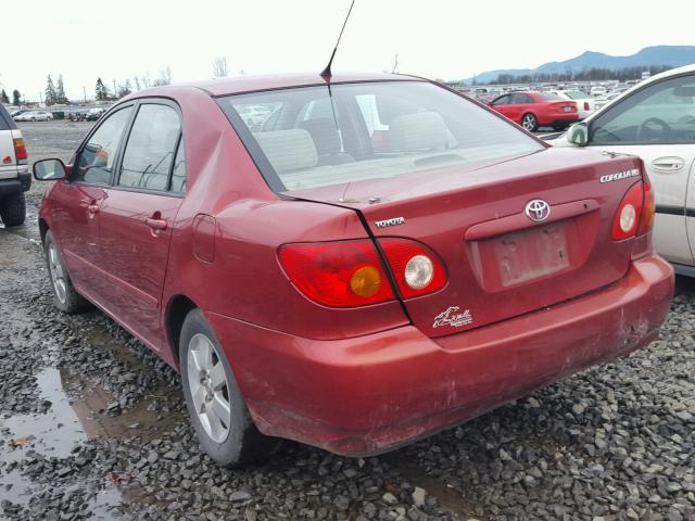 1NXBR32E14Z205703 - 2004 TOYOTA COROLLA CE RED photo 3