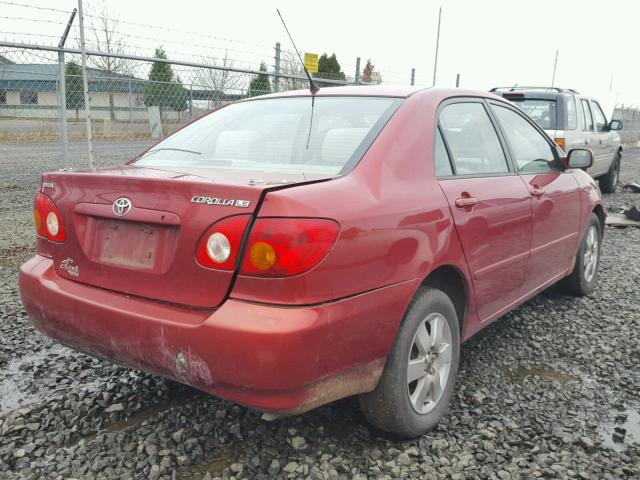 1NXBR32E14Z205703 - 2004 TOYOTA COROLLA CE RED photo 4