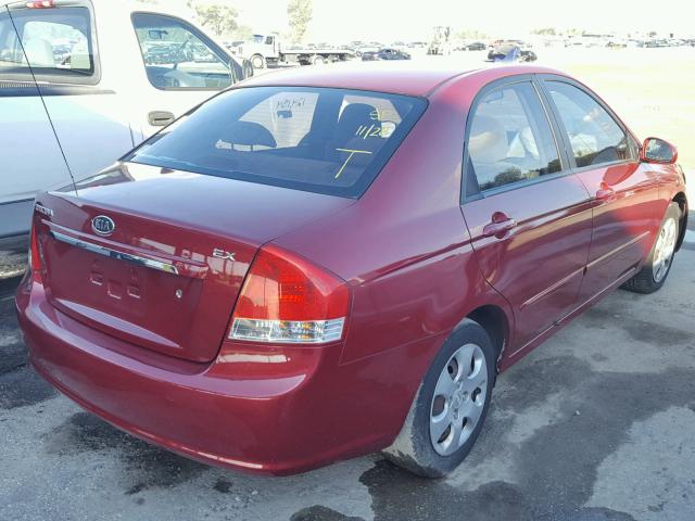 KNAFE121X85531984 - 2008 KIA SPECTRA EX RED photo 4