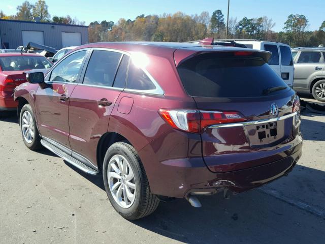 5J8TB3H56HL004221 - 2017 ACURA RDX TECHNO MAROON photo 3