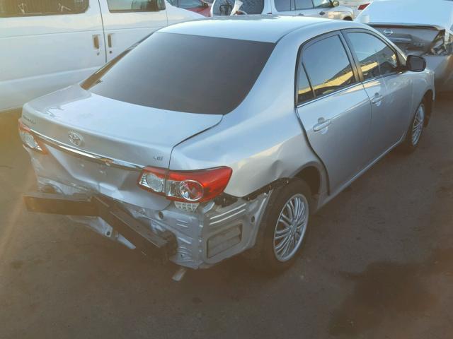 5YFBU4EE3DP158563 - 2013 TOYOTA COROLLA BA SILVER photo 4