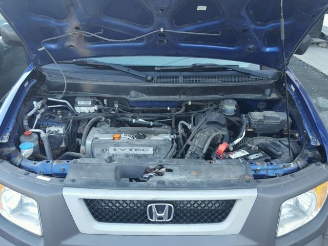 5J6YH28594L012556 - 2004 HONDA ELEMENT EX BLUE photo 7