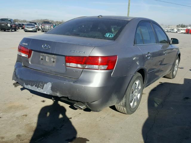 5NPET46F18H390394 - 2008 HYUNDAI SONATA GLS GRAY photo 4