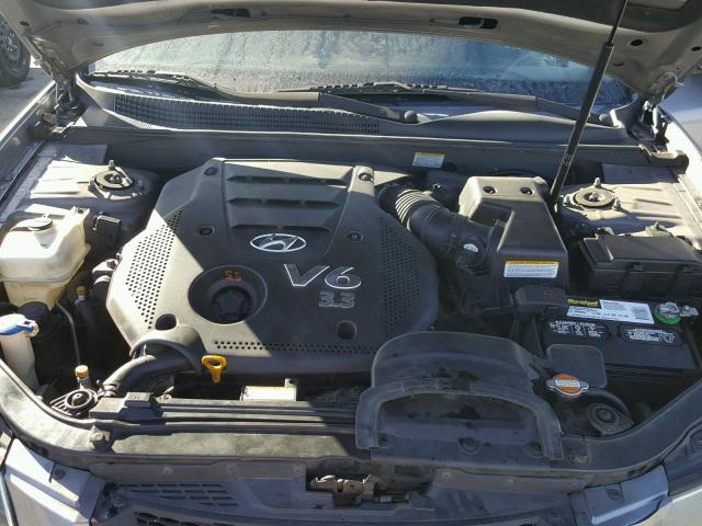 5NPET46F18H390394 - 2008 HYUNDAI SONATA GLS GRAY photo 7