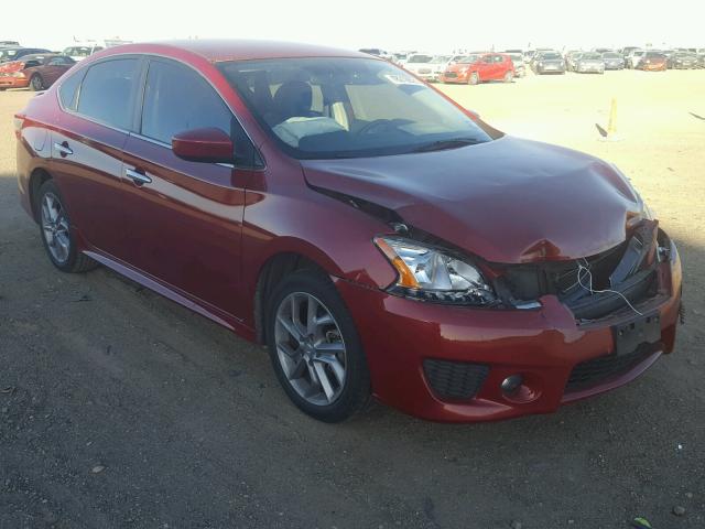 3N1AB7AP7EY273679 - 2014 NISSAN SENTRA S RED photo 1