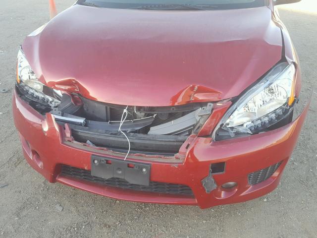 3N1AB7AP7EY273679 - 2014 NISSAN SENTRA S RED photo 9