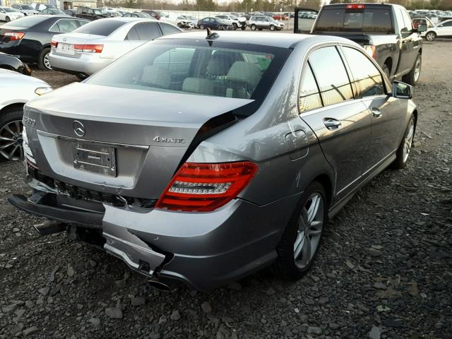 WDDGF8AB7EA914698 - 2014 MERCEDES-BENZ C 300 4MAT SILVER photo 4