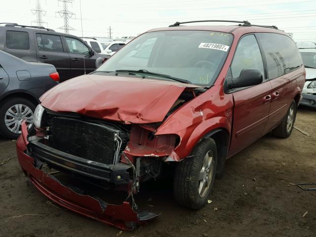 2D4GP44L96R617632 - 2006 DODGE GRAND CARA RED photo 2