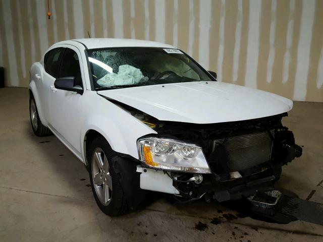 1C3CDZAB0DN563424 - 2013 DODGE AVENGER SE WHITE photo 1