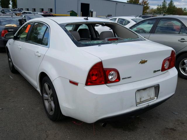 1G1ZF57509F104401 - 2009 CHEVROLET MALIBU HYB WHITE photo 3