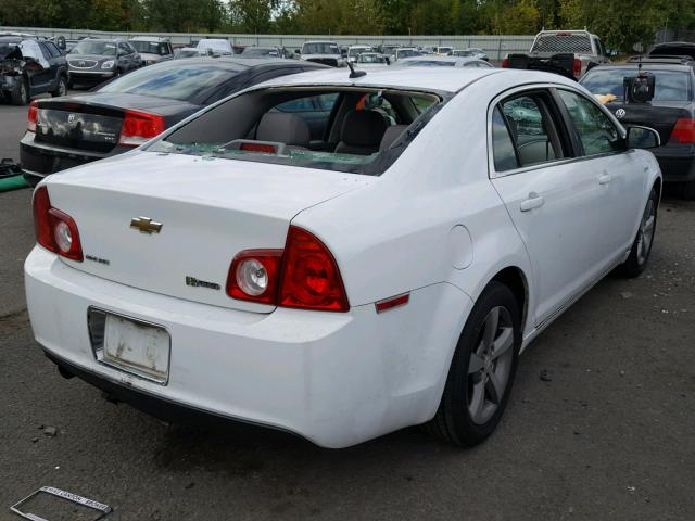 1G1ZF57509F104401 - 2009 CHEVROLET MALIBU HYB WHITE photo 4