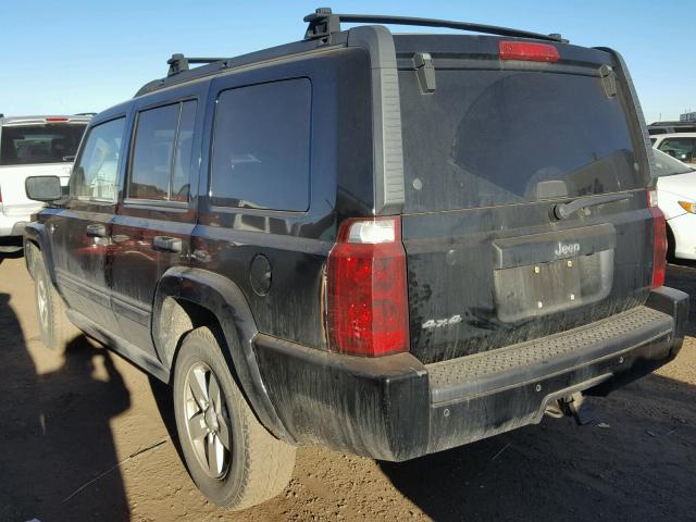 1J8HG48N86C275380 - 2006 JEEP COMMANDER BLACK photo 3