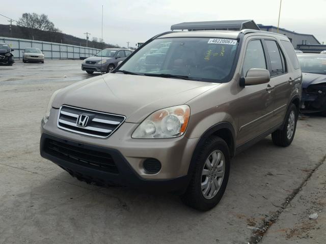 JHLRD78905C012763 - 2005 HONDA CR-V SE BROWN photo 2