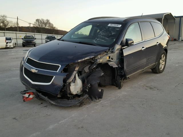 1GNKRGED3BJ219154 - 2011 CHEVROLET TRAVERSE L BLUE photo 2