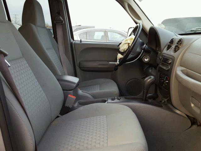 1J4GL48K87W662879 - 2007 JEEP LIBERTY SP SILVER photo 5