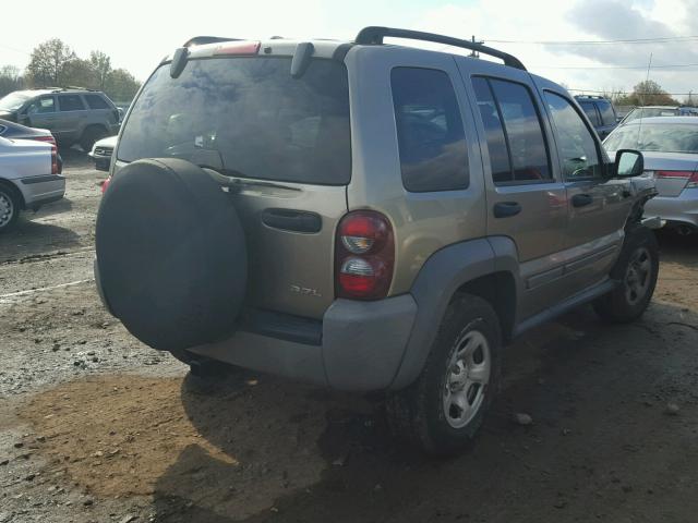 1J4GL48KX6W210527 - 2006 JEEP LIBERTY SP TAN photo 4