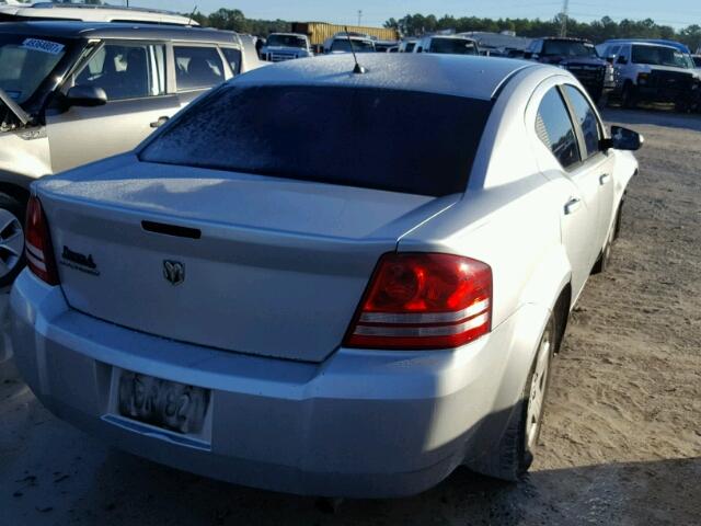 1B3LC46K08N586266 - 2008 DODGE AVENGER SE SILVER photo 4