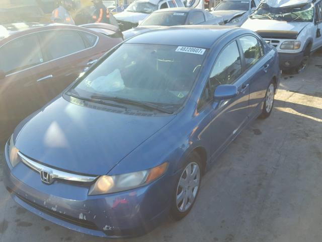 1HGFA16527L035276 - 2007 HONDA CIVIC LX BLUE photo 2