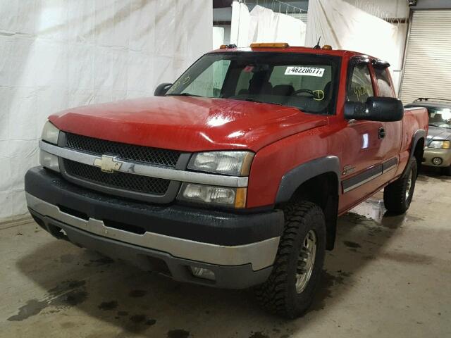 1GCHK29275E340351 - 2005 CHEVROLET SILVERADO RED photo 2