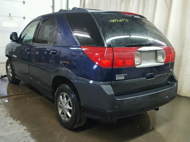 3G5DB03E22S584732 - 2002 BUICK RENDEZVOUS BLUE photo 3