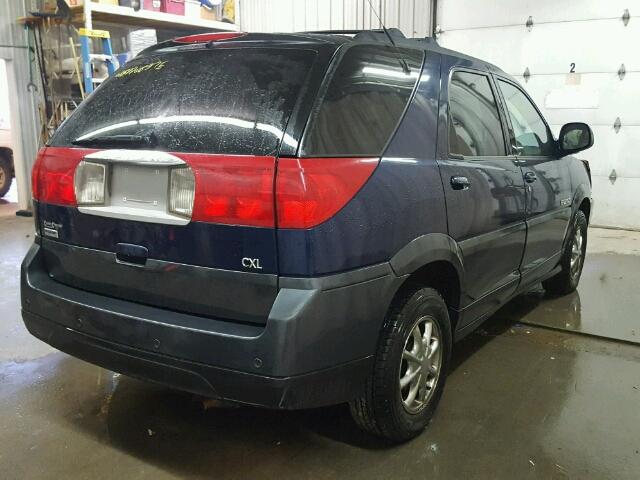 3G5DB03E22S584732 - 2002 BUICK RENDEZVOUS BLUE photo 4