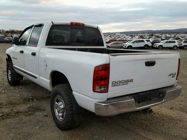 3D7KU28D24G155995 - 2004 DODGE RAM 2500 S WHITE photo 3