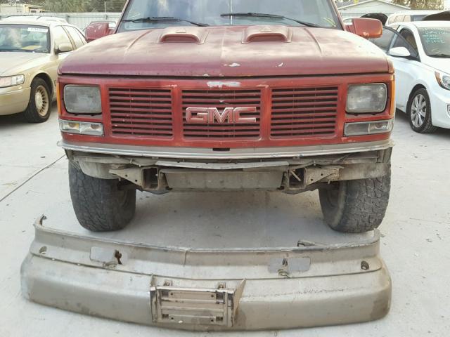 2GTEK14Z1M1503657 - 1991 GMC SIERRA K15 MAROON photo 10