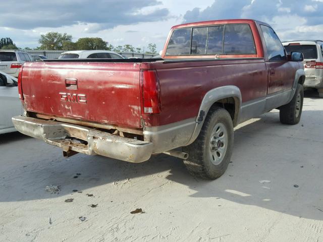 2GTEK14Z1M1503657 - 1991 GMC SIERRA K15 MAROON photo 4