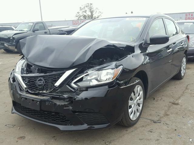 3N1AB7AP3HY305757 - 2017 NISSAN SENTRA S BLACK photo 2