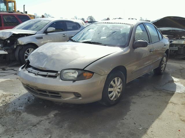 1G1JC52F337340080 - 2003 CHEVROLET CAVALIER BEIGE photo 2