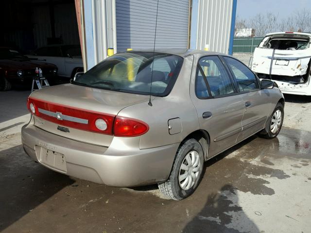 1G1JC52F337340080 - 2003 CHEVROLET CAVALIER BEIGE photo 4