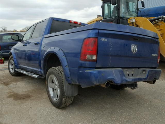 1D7RV1CT6AS165423 - 2010 DODGE RAM 1500 BLUE photo 3