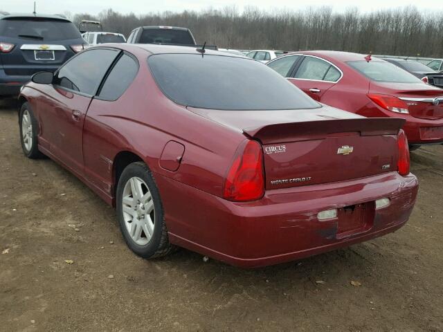 2G1WK16K479317033 - 2007 CHEVROLET MONTE CARL RED photo 3