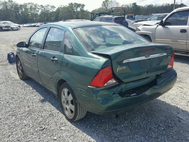1FAFP38311W297452 - 2001 FORD FOCUS ZTS GREEN photo 3