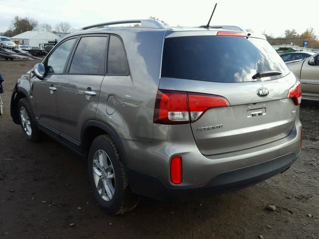 5XYKTCA60FG652611 - 2015 KIA SORENTO LX GRAY photo 3