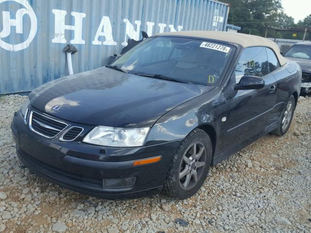 YS3FD79YX76110568 - 2007 SAAB 9-3 2.0T BLACK photo 2