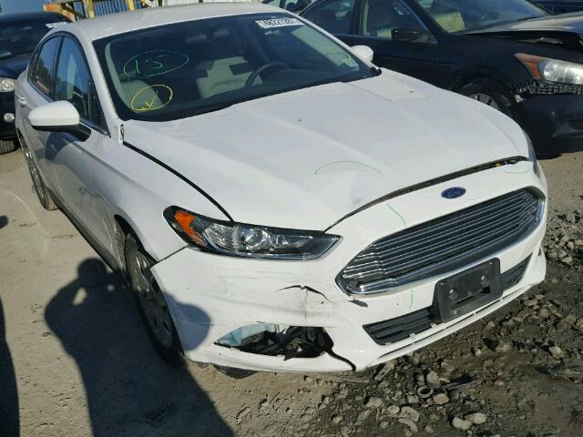 3FA6P0G77DR335535 - 2013 FORD FUSION S WHITE photo 1