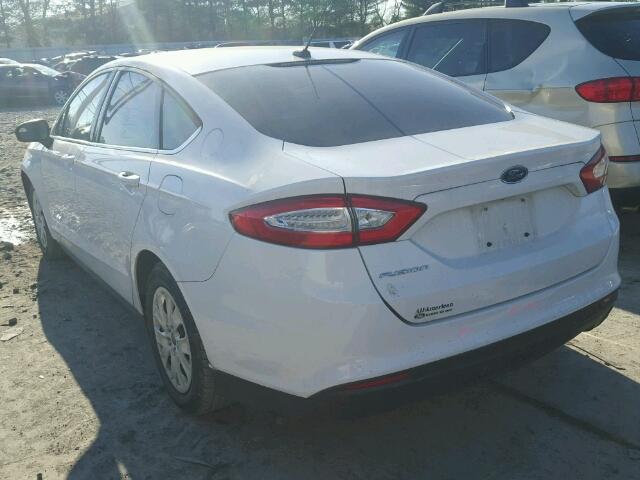 3FA6P0G77DR335535 - 2013 FORD FUSION S WHITE photo 3