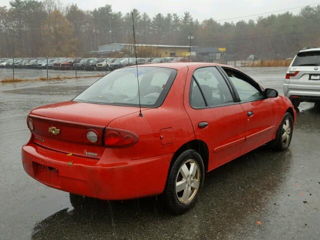 1G1JF52F047282485 - 2004 CHEVROLET CAVALIER L RED photo 4