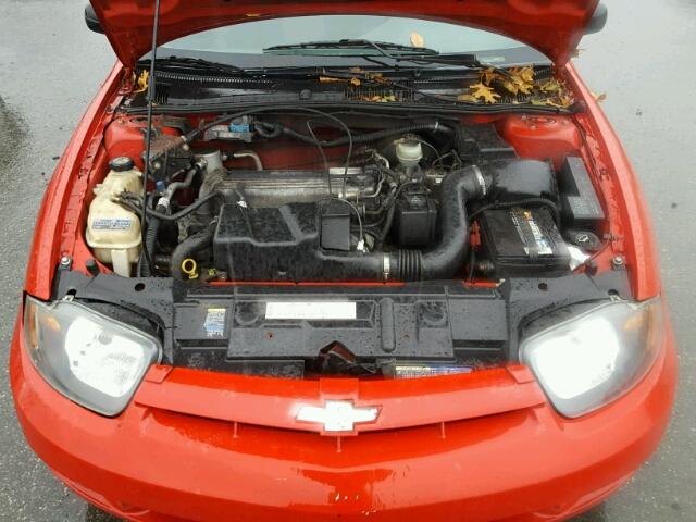 1G1JF52F047282485 - 2004 CHEVROLET CAVALIER L RED photo 7