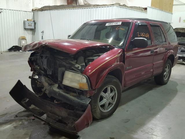 1GHDT13W7Y2205680 - 2000 OLDSMOBILE BRAVADA MAROON photo 2