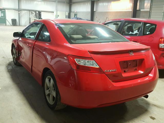 2HGFG12867H560269 - 2007 HONDA CIVIC EX RED photo 3